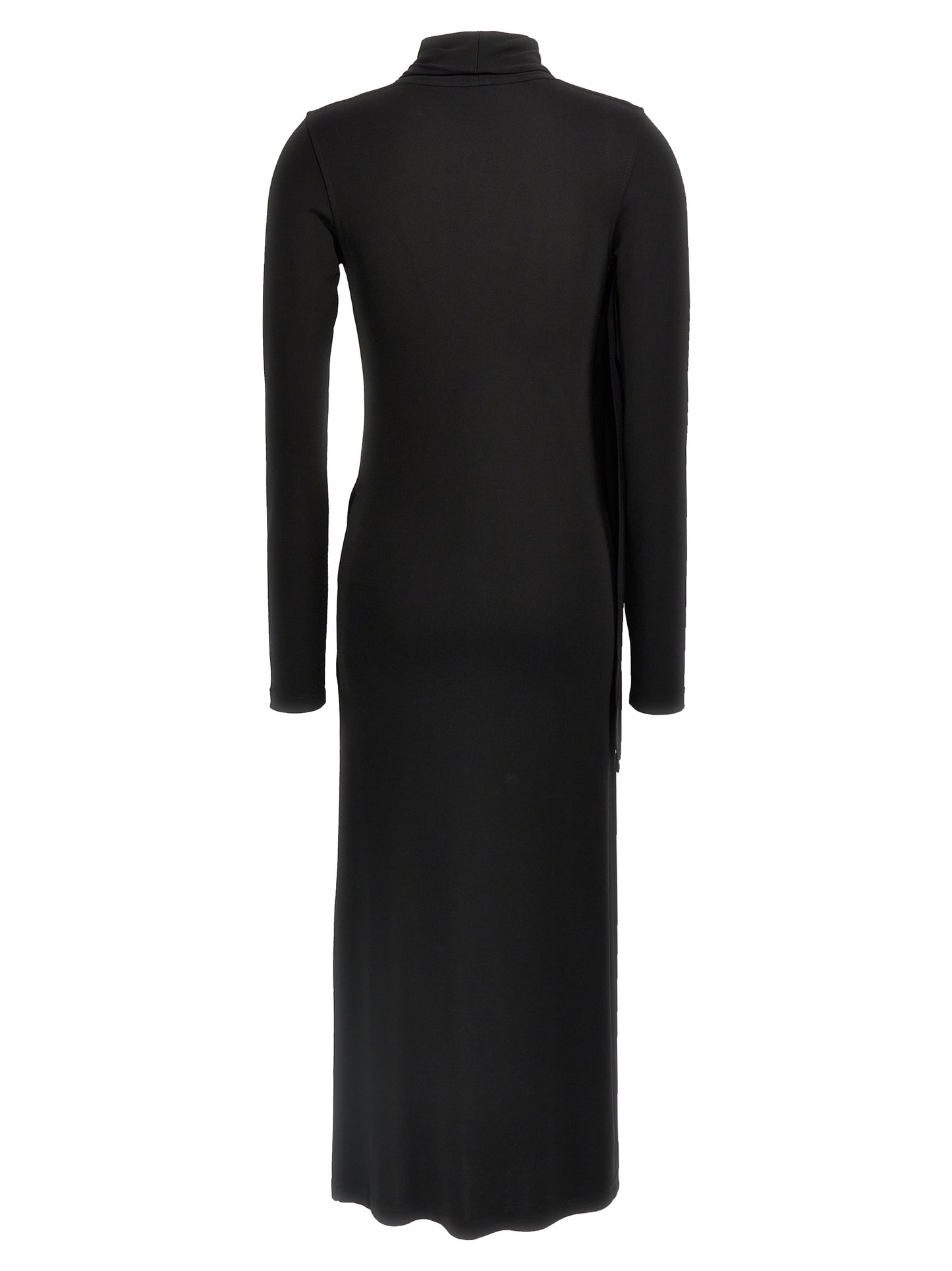 Black Viscose Long Dress