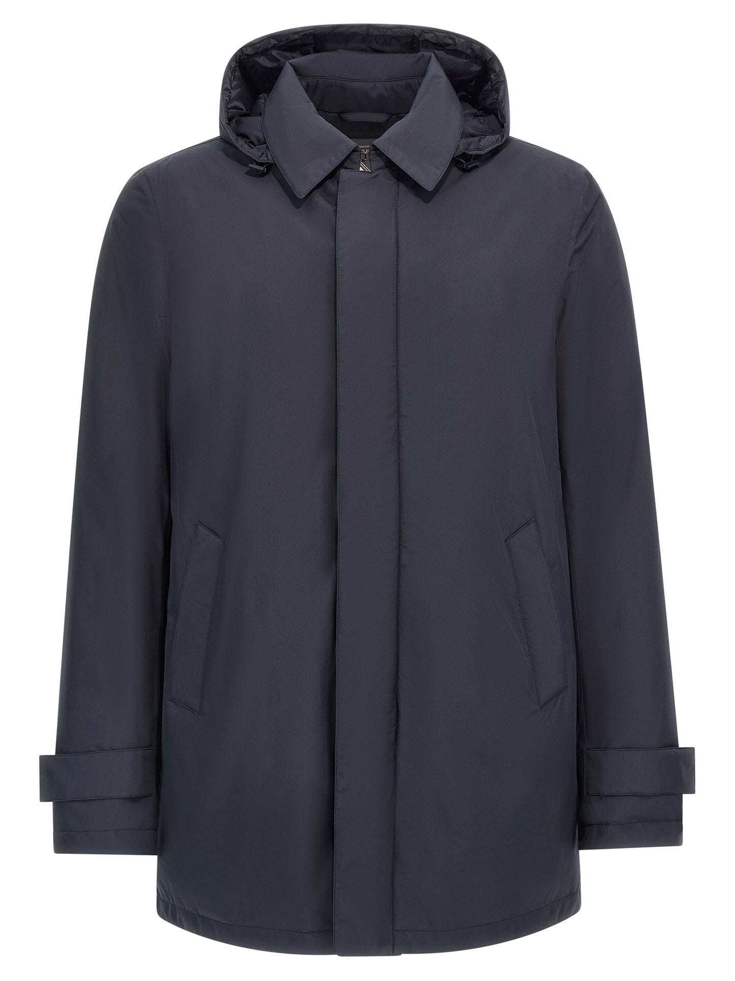 Blue Polyester Parka