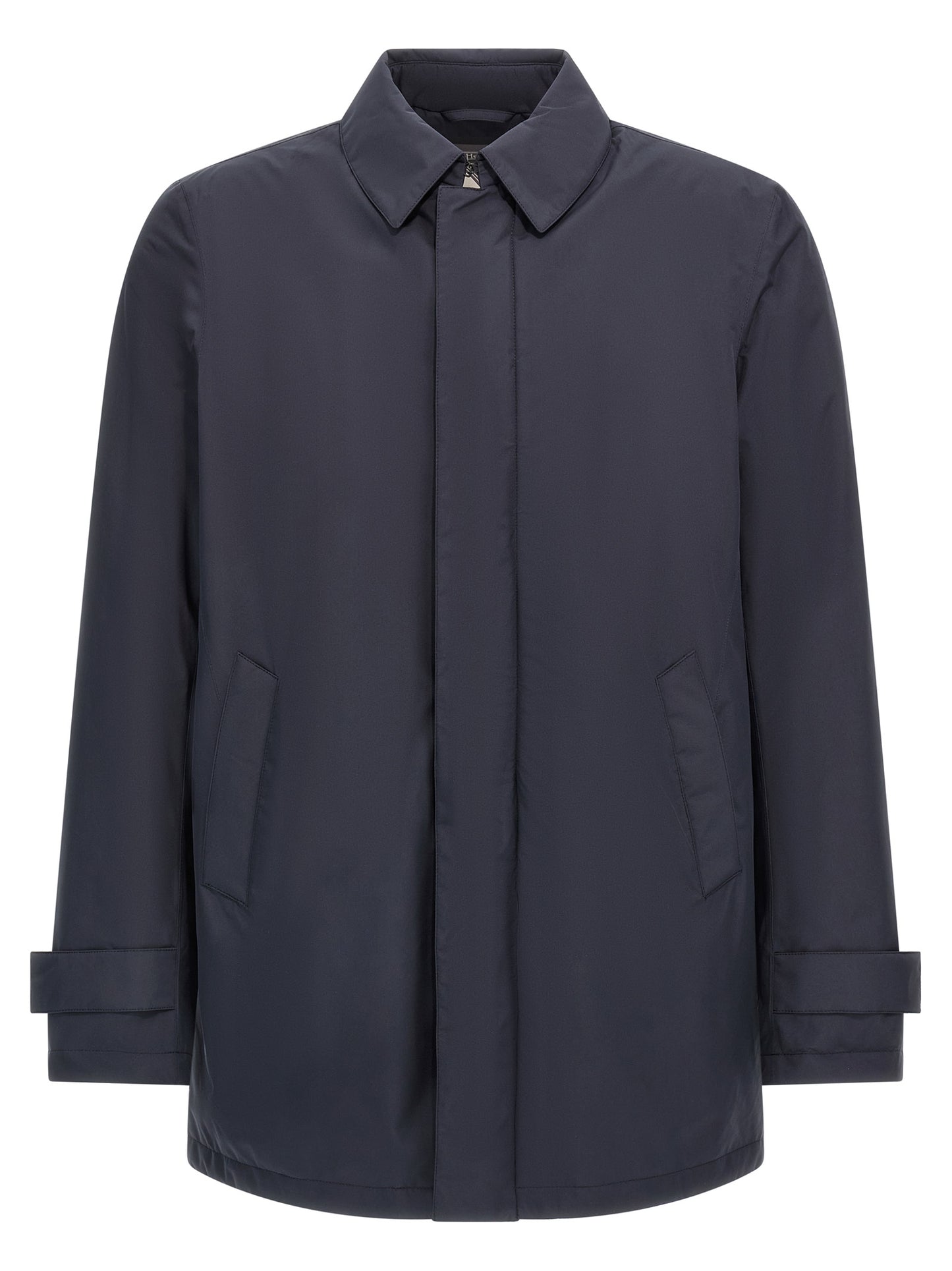 Blue Polyester Parka