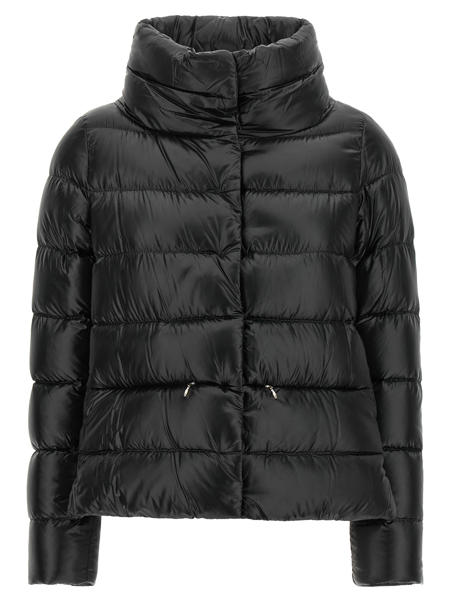 Black Polyamide Full-Length Jacket