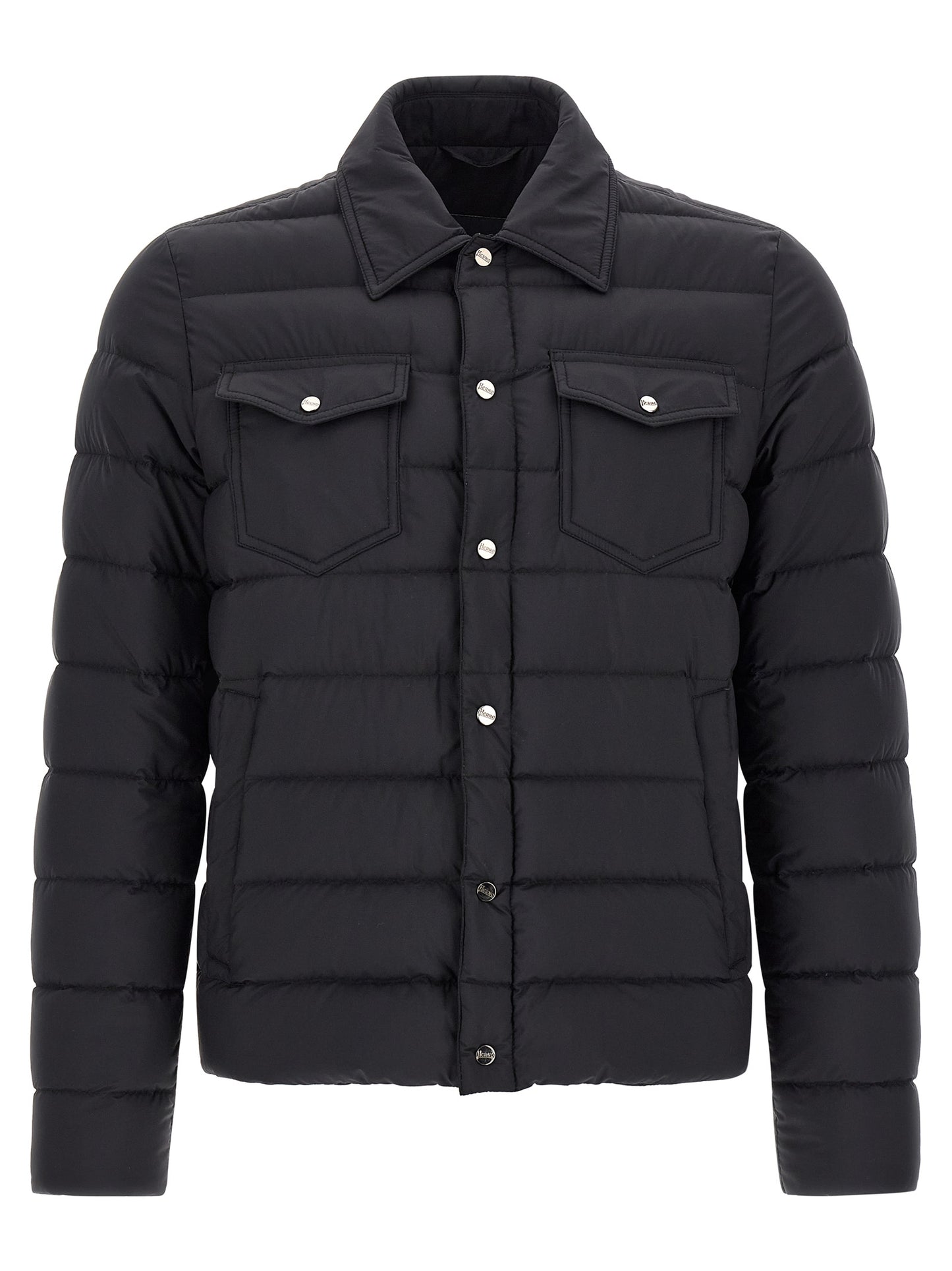 Black Polyamide Full-Length Jacket