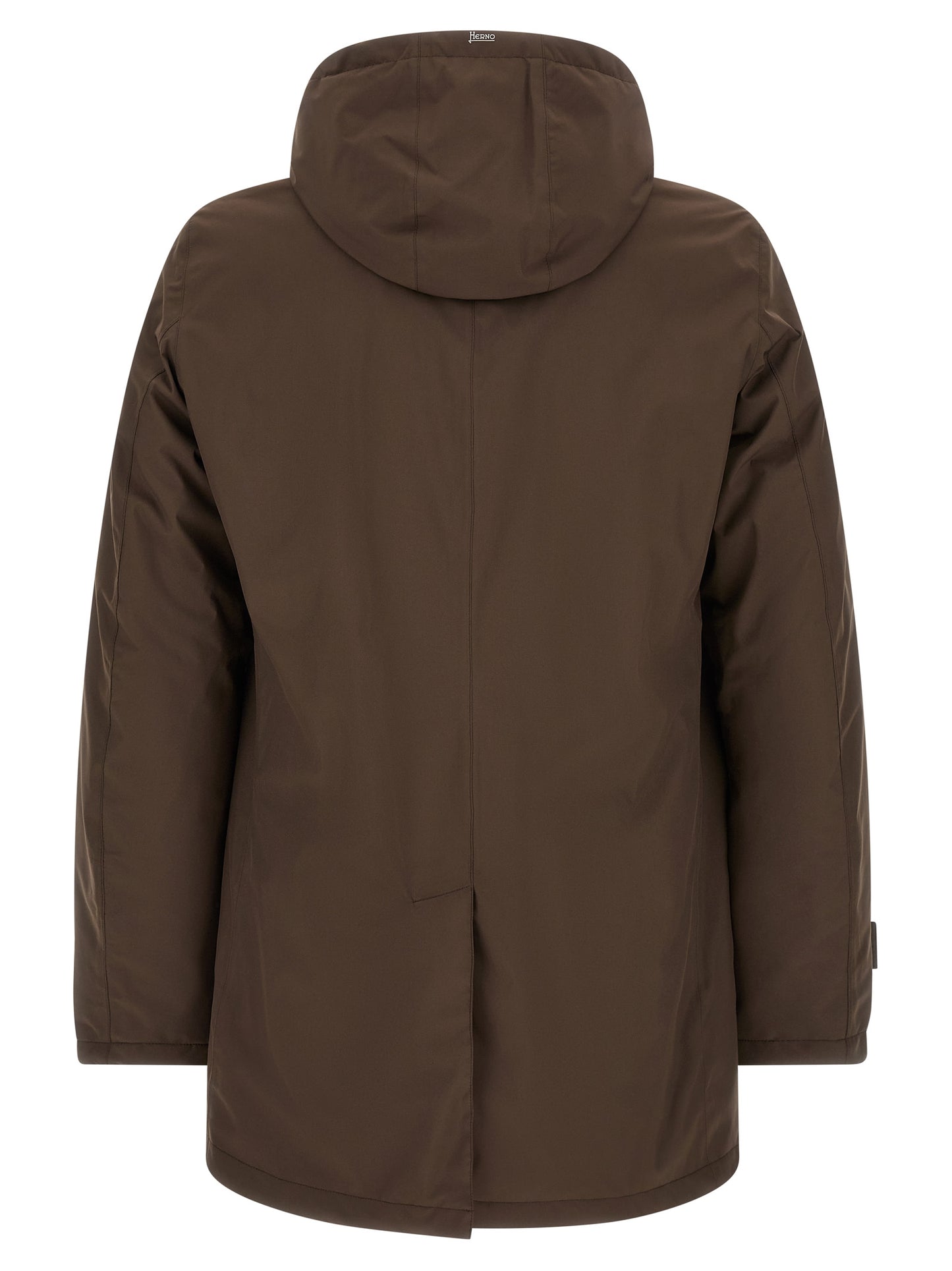 Brown Polyester Parka