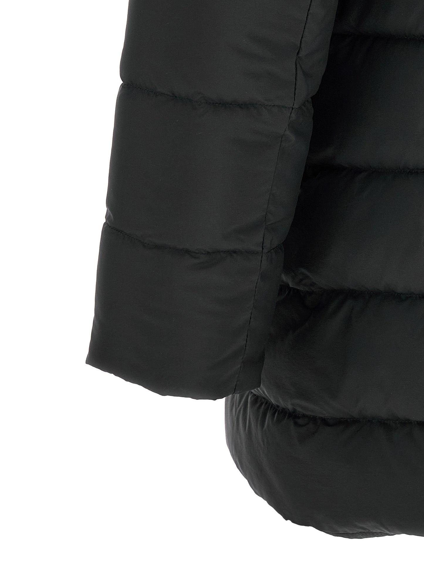 Black Polyamide Full-Length Jacket