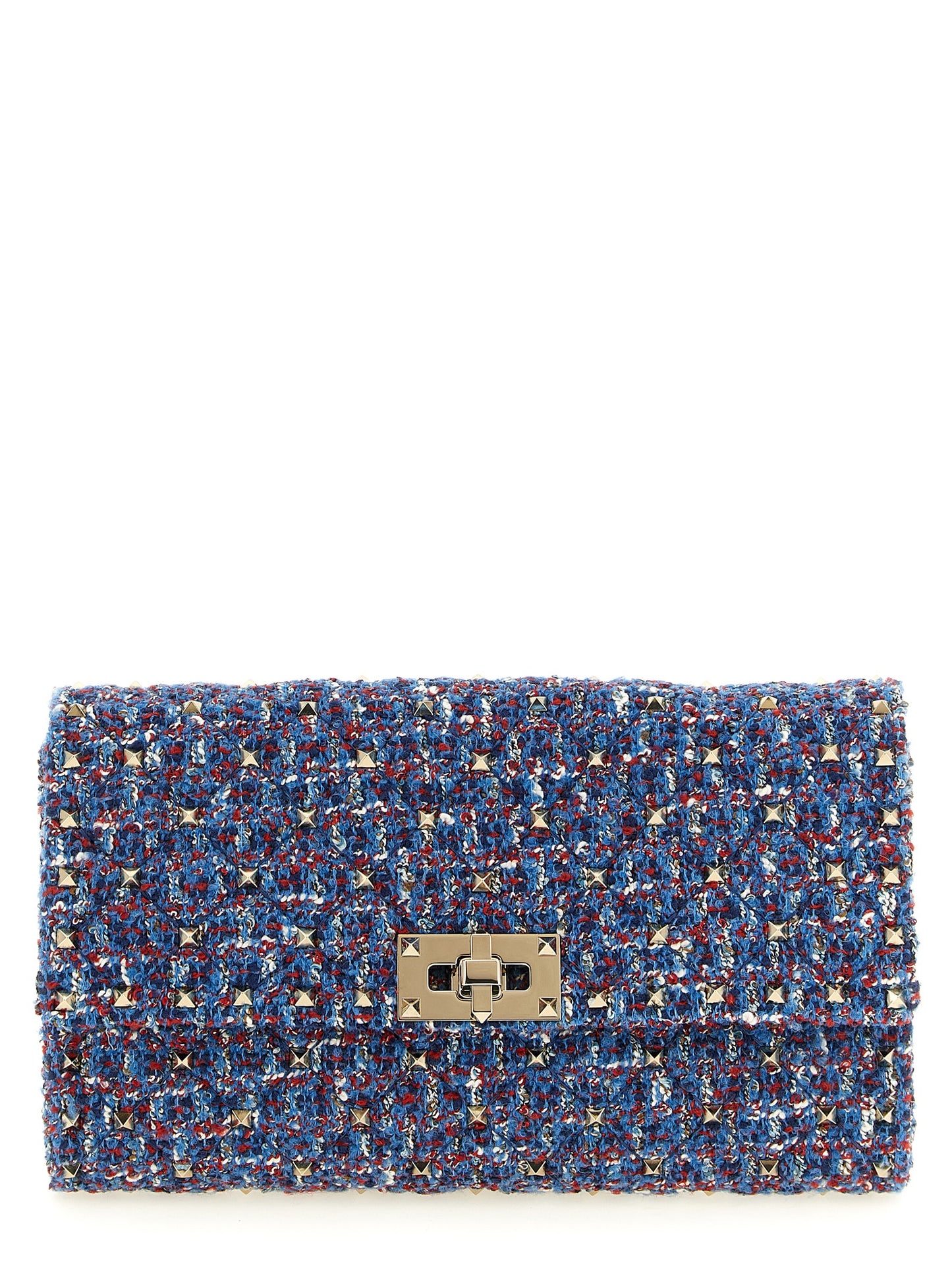 Blue Polyester Crossbody Bag