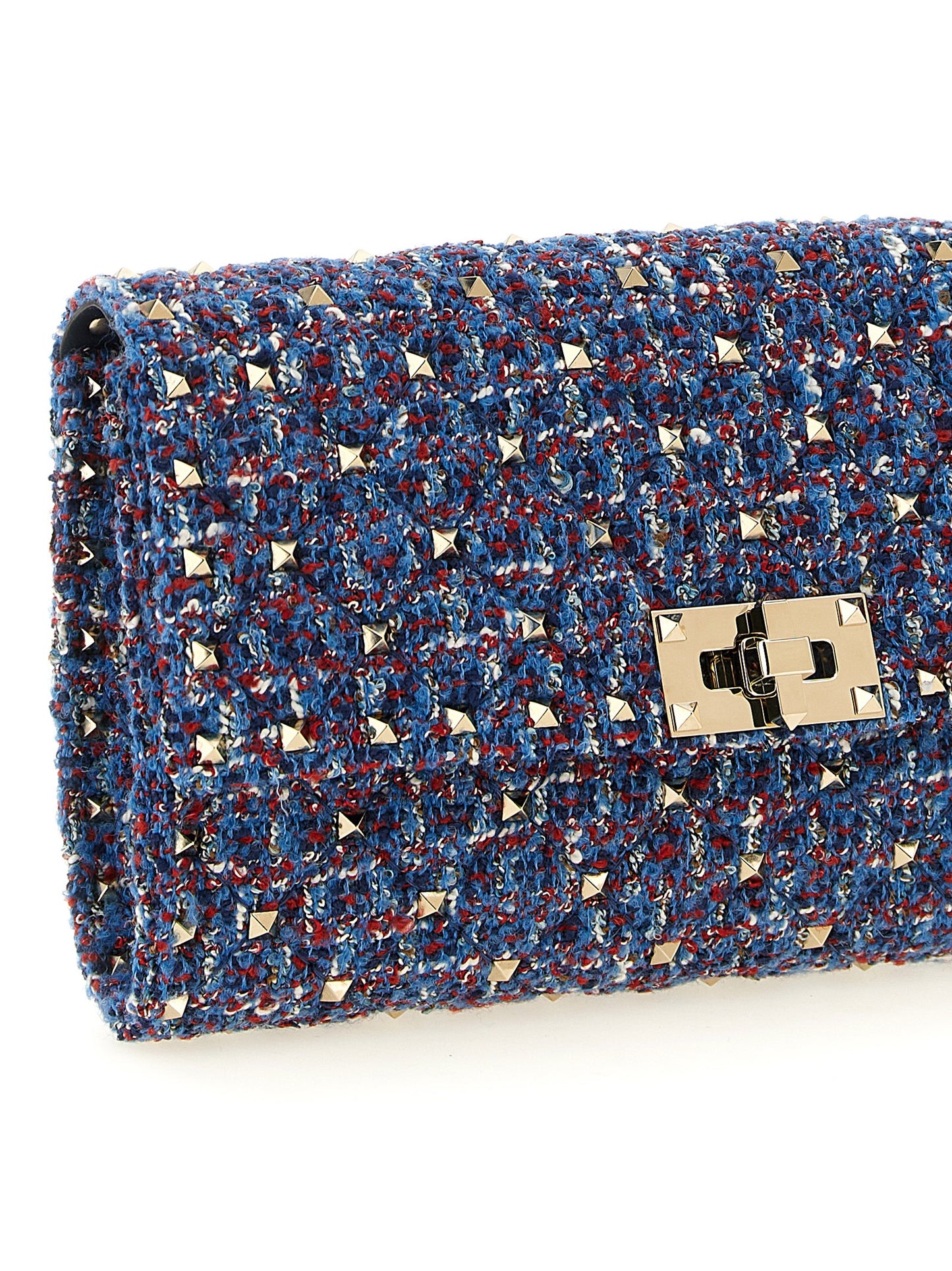 Blue Polyester Crossbody Bag