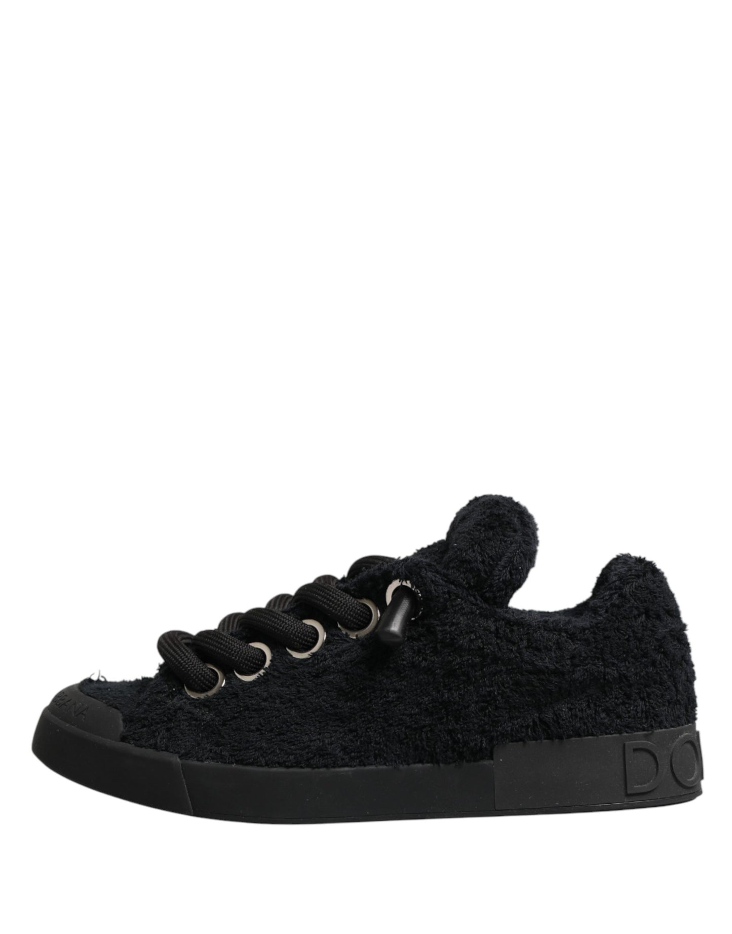 Black Portofino Lace-Up Sneakers Shoes