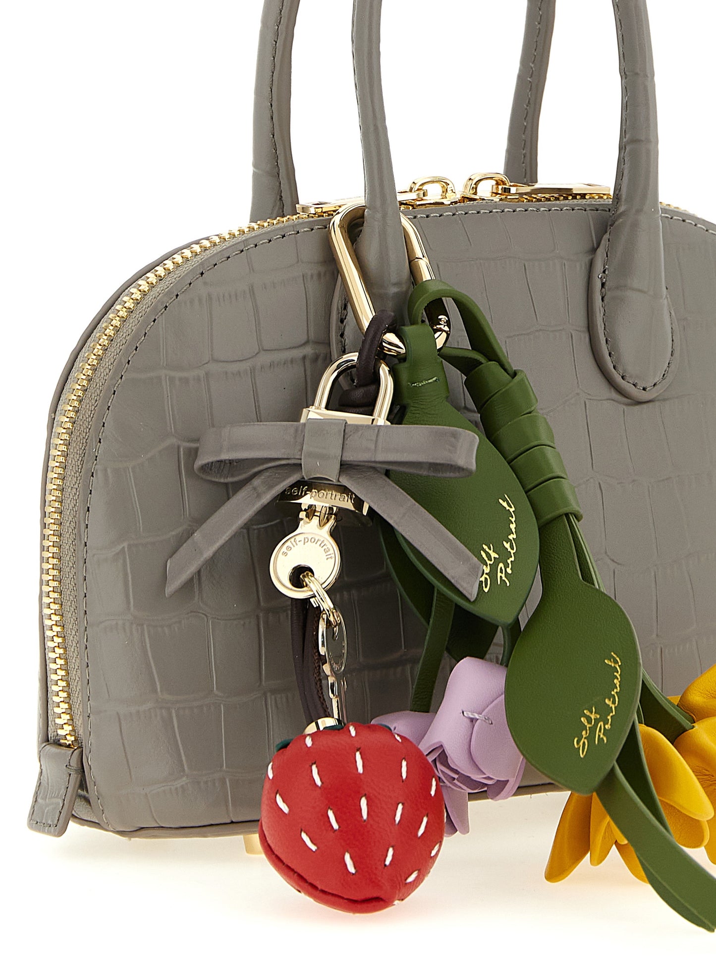 Gray Cowhide Handbag