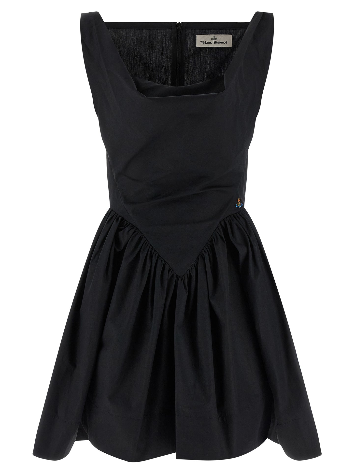 Black Cotton Short Dress