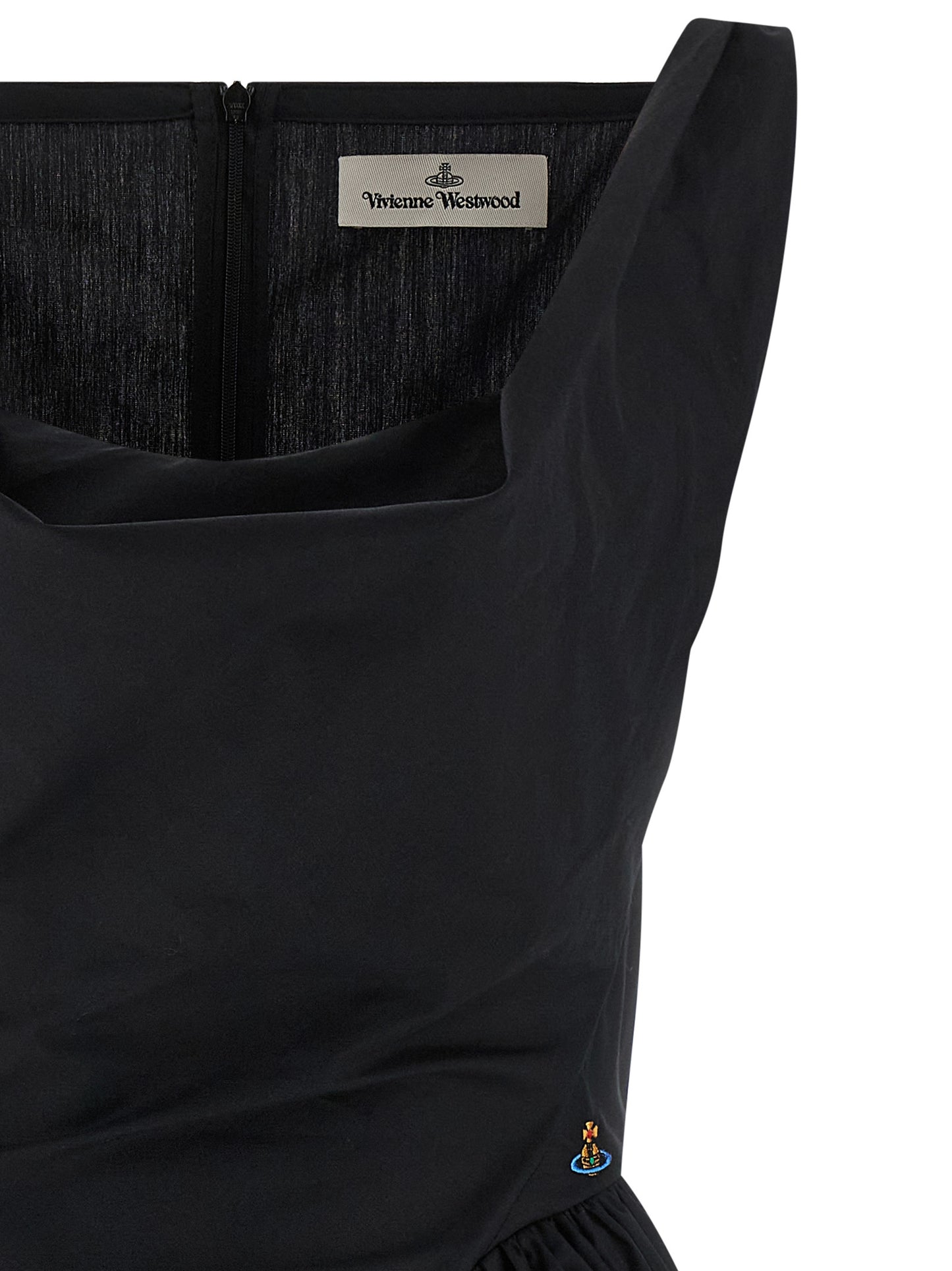 Black Cotton Short Dress