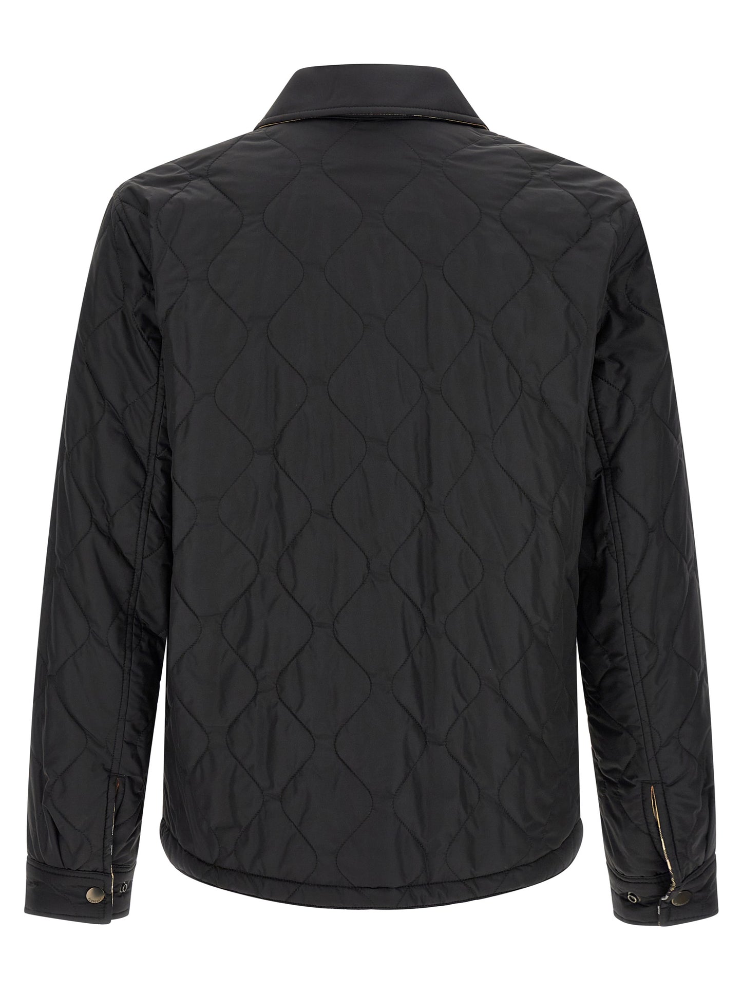 Black Polyamide Full-Length Jacket