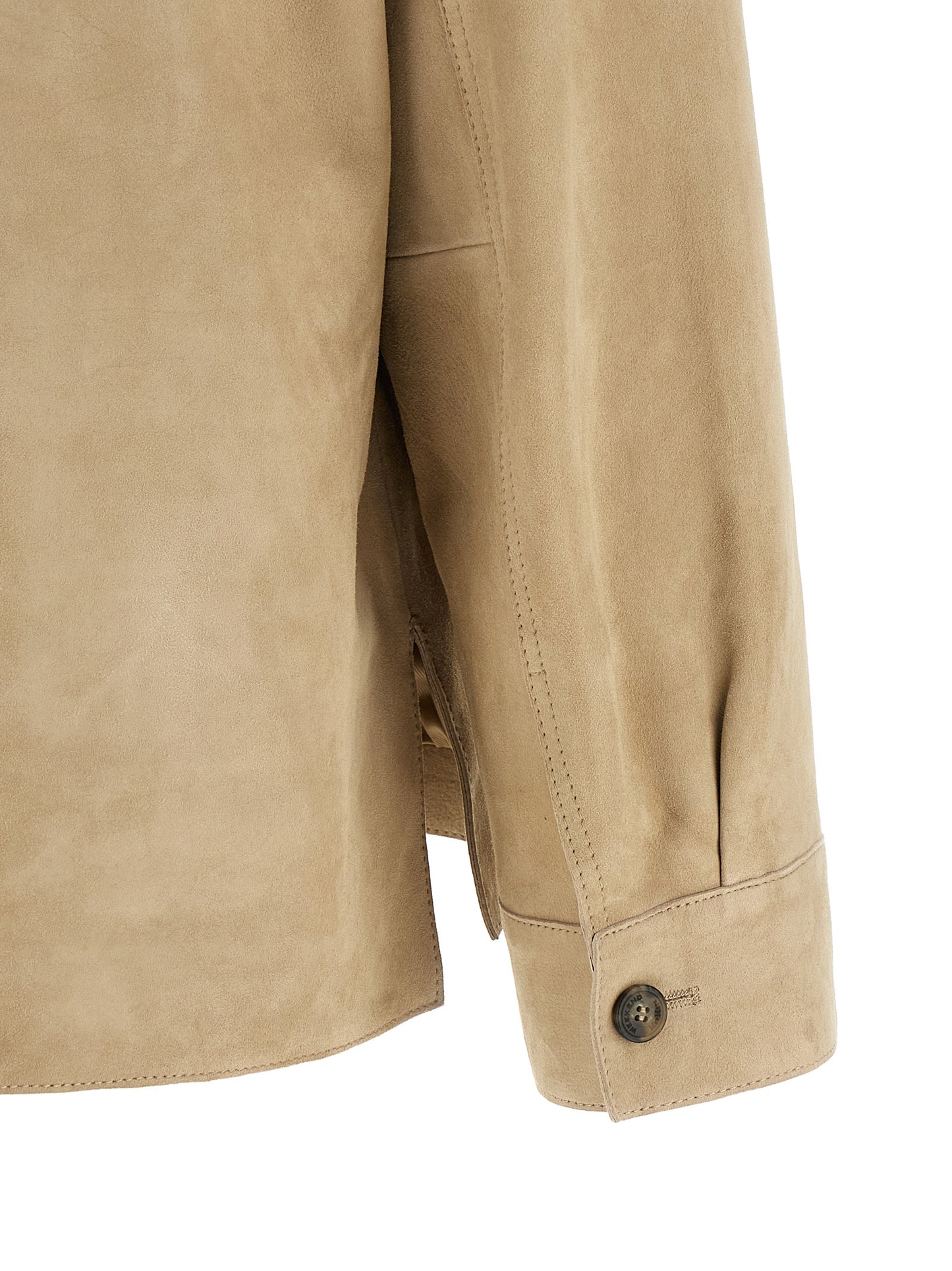 Beige Lamb Leather Leather Jacket