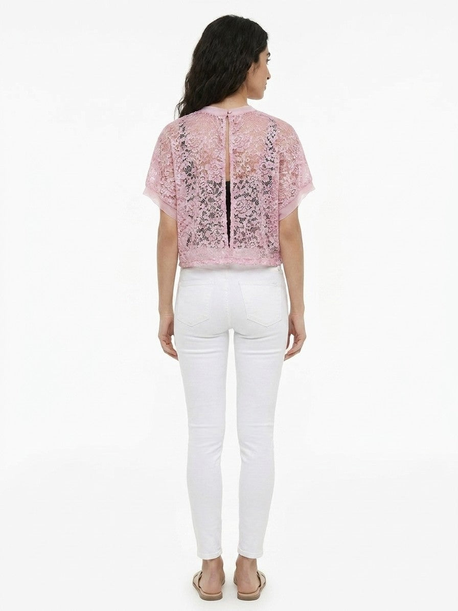 Pink Rayon Shortsleeve Shirt