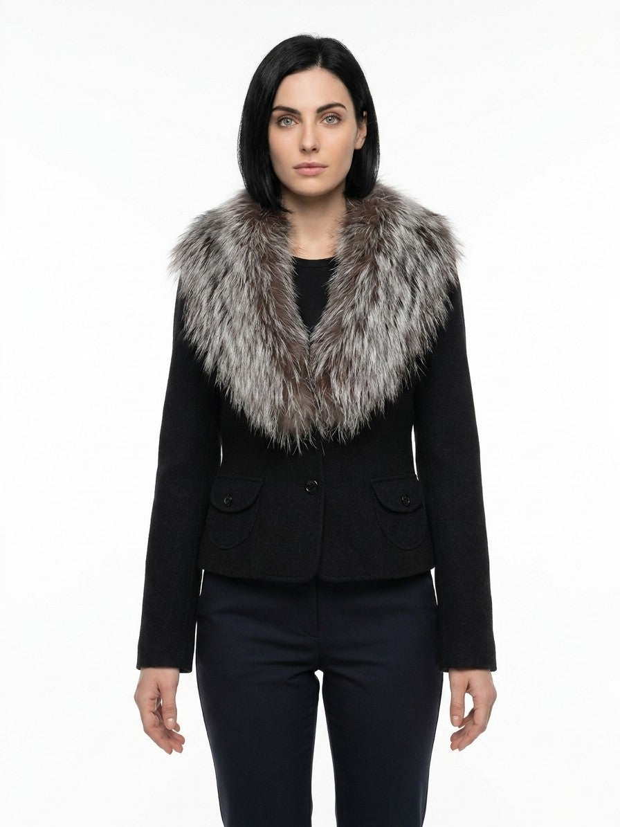 Black Virgin Wool Jacket