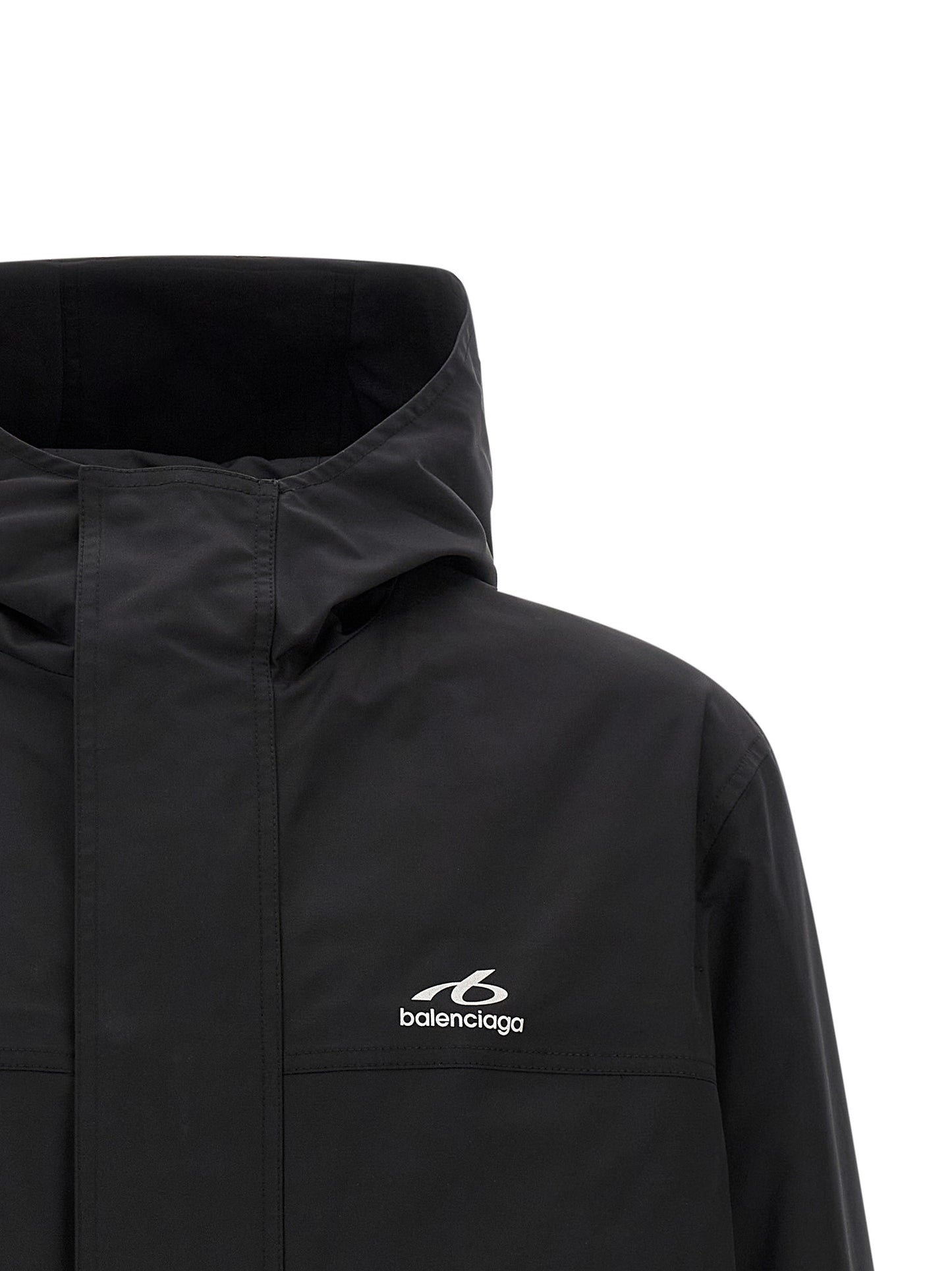 Black Polyester Parka
