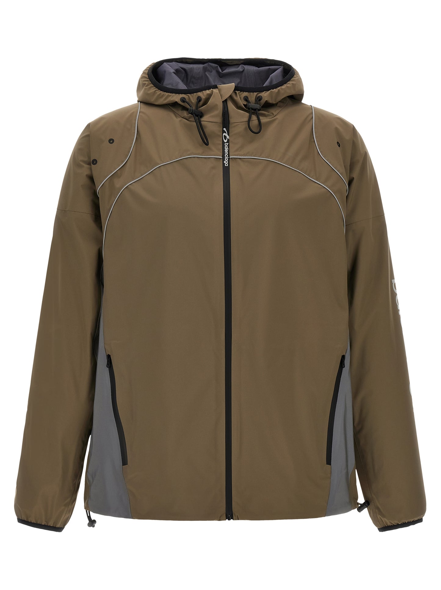 Gray Polyester Parka