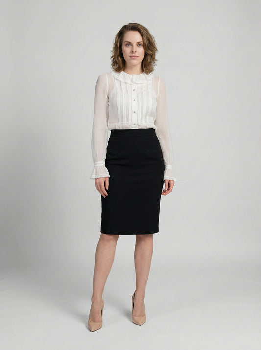 White Polyamide Blouse