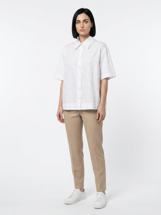 White Cotton Shortsleeve Shirt