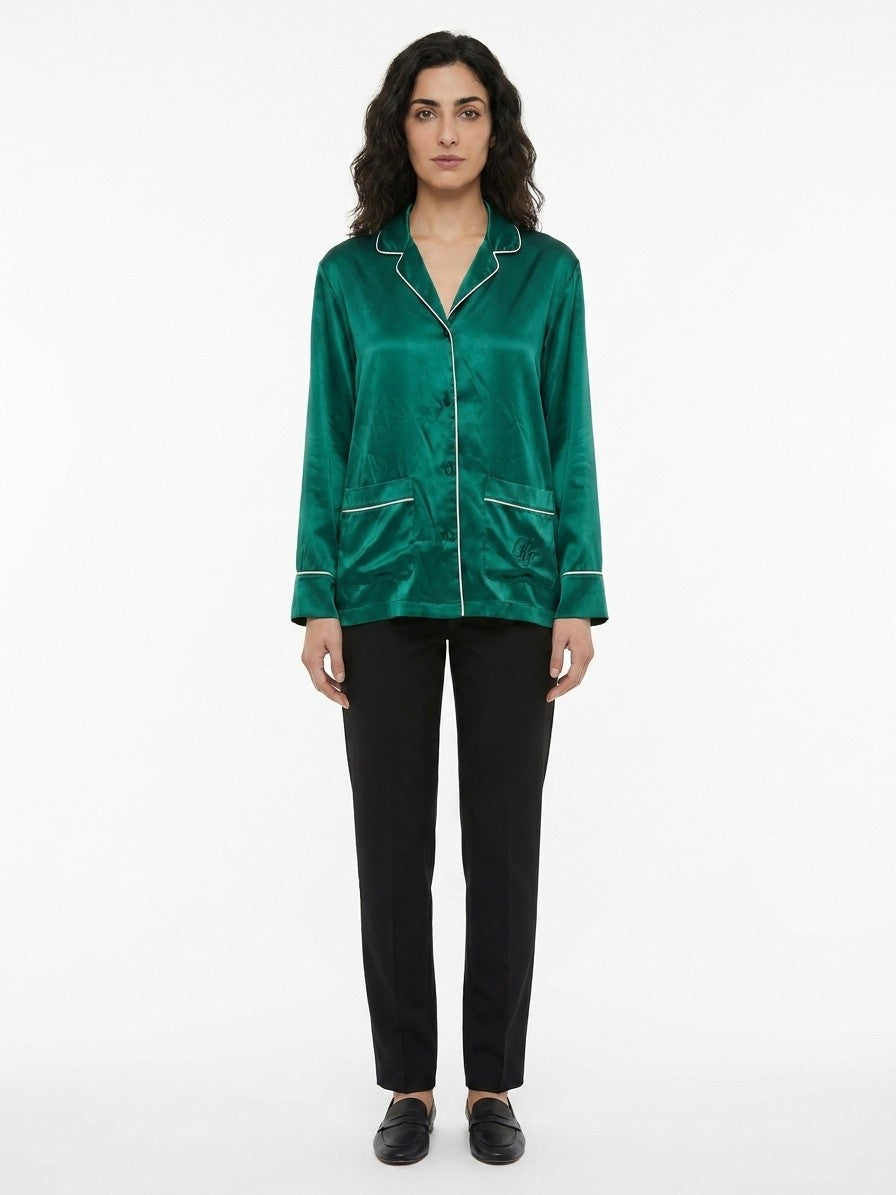 Bicolor Silk Blouse