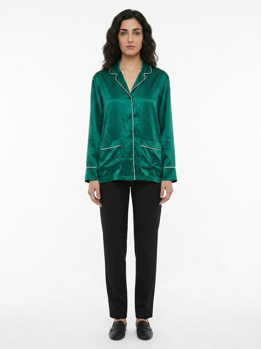 Bicolor Silk Blouse