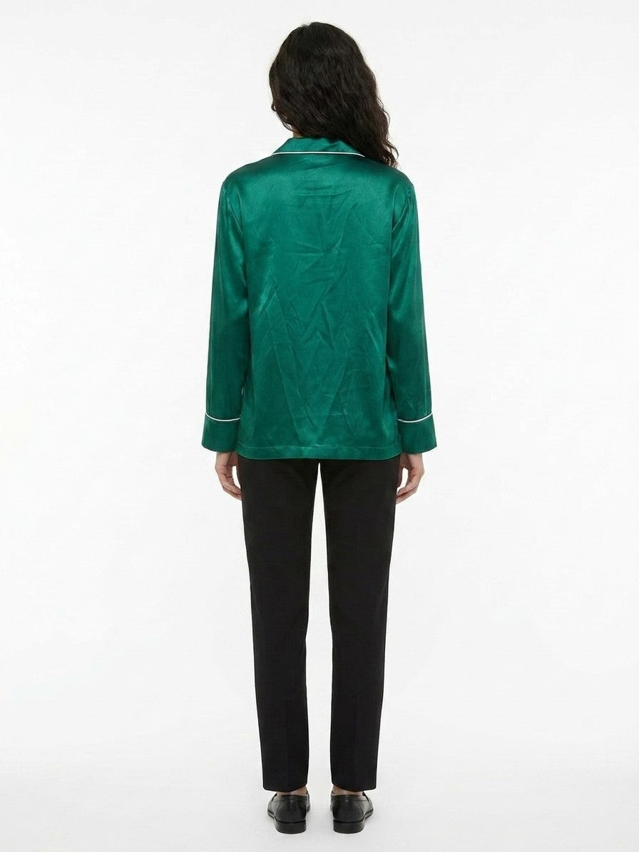 Bicolor Silk Blouse