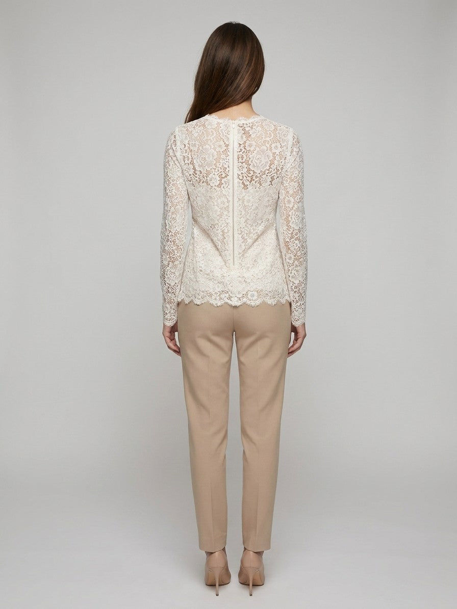 Cream Cotton T-Shirt