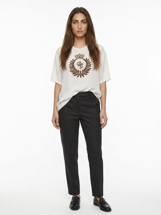 White Silk T-Shirt