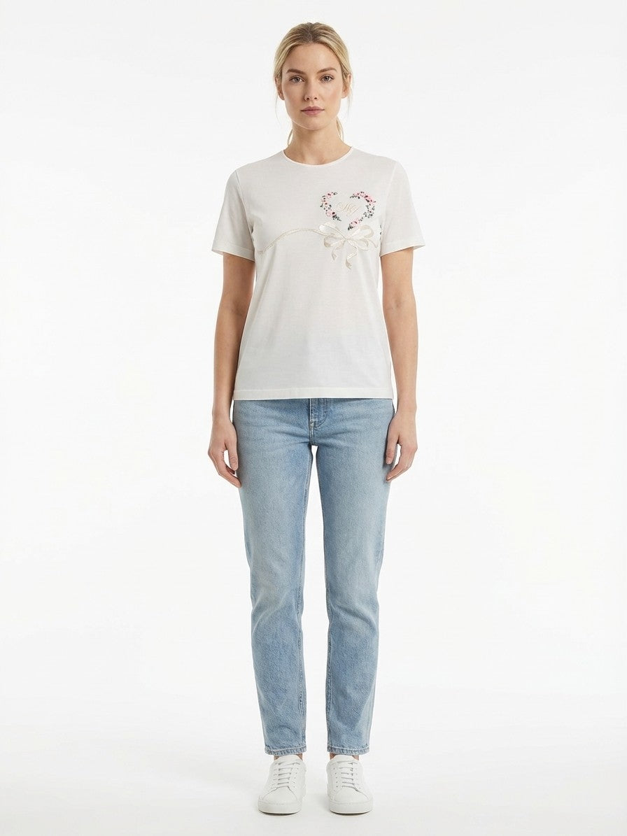 White Silk T-Shirt