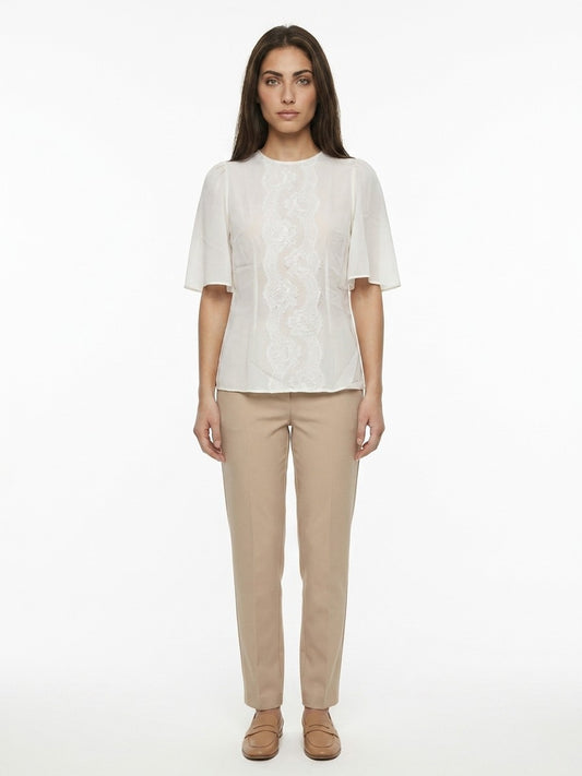 White Silk T-Shirt