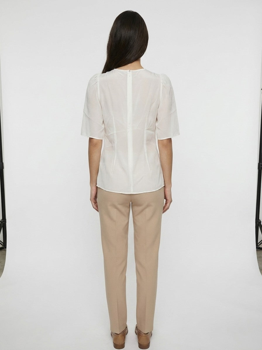 White Silk T-Shirt