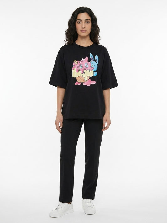 Black Cotton T-Shirt