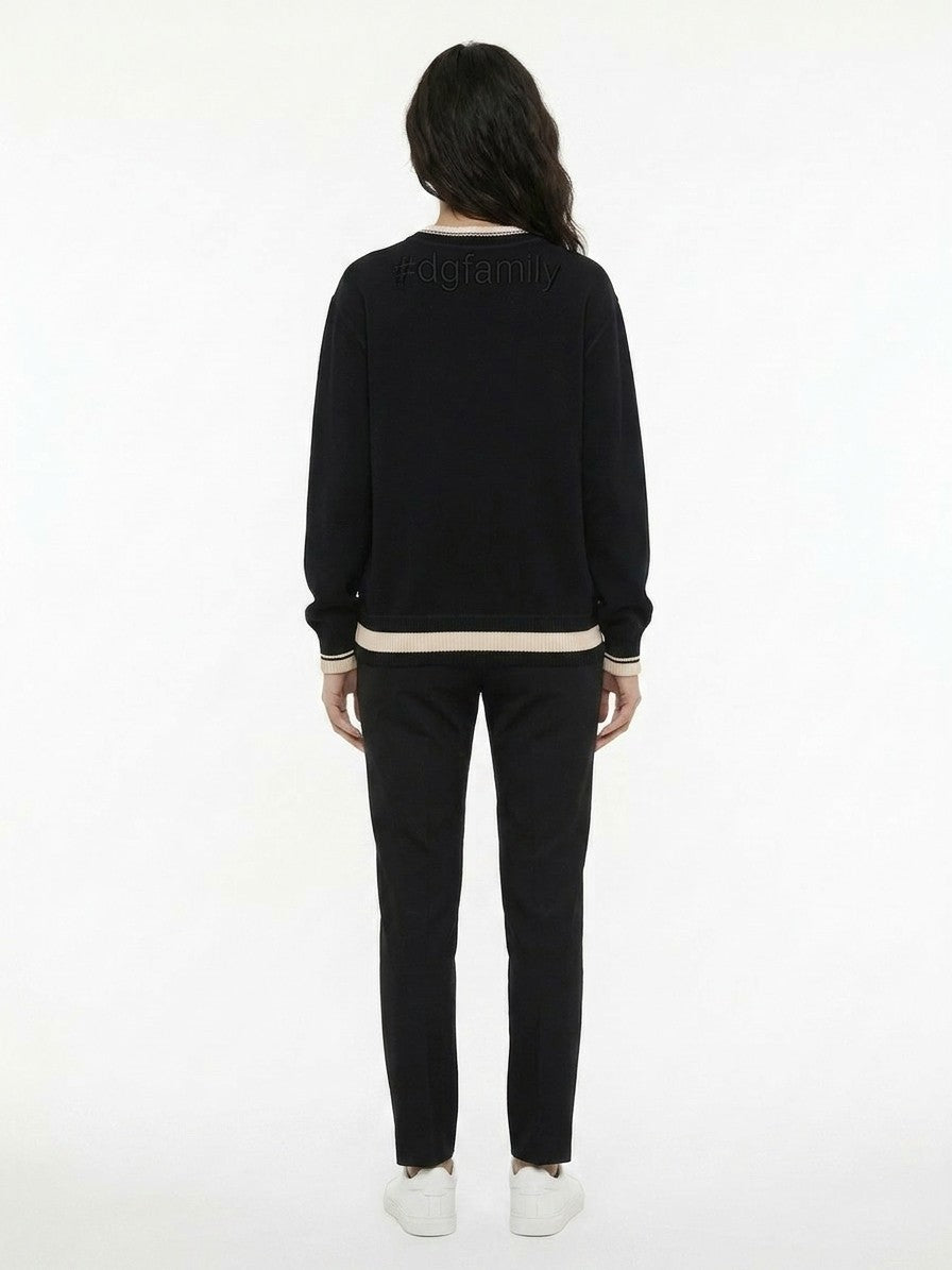 Black Cotton Sweatshirt