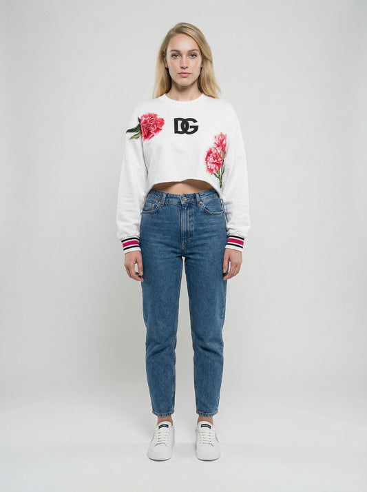 White Cotton Sweatshirt
