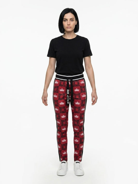 Red Polyester Leggings