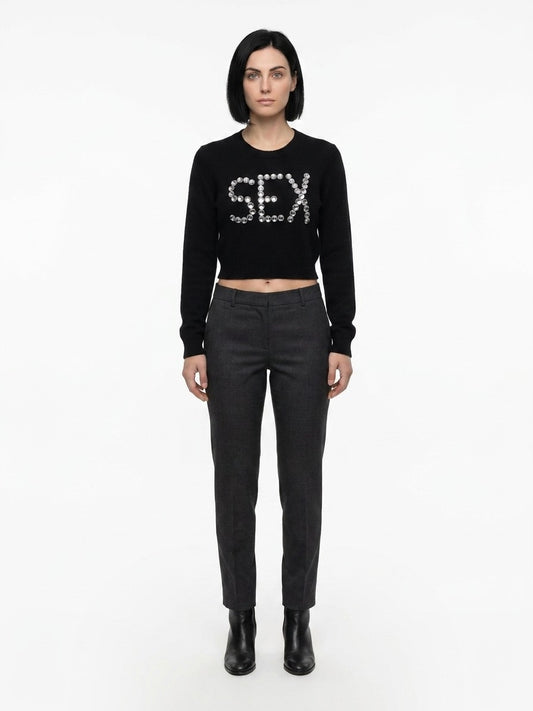 Black Cashmere Sweatshirt