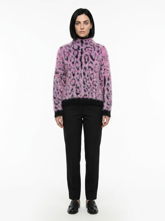 Bicolor Virgin Wool Turtleneck
