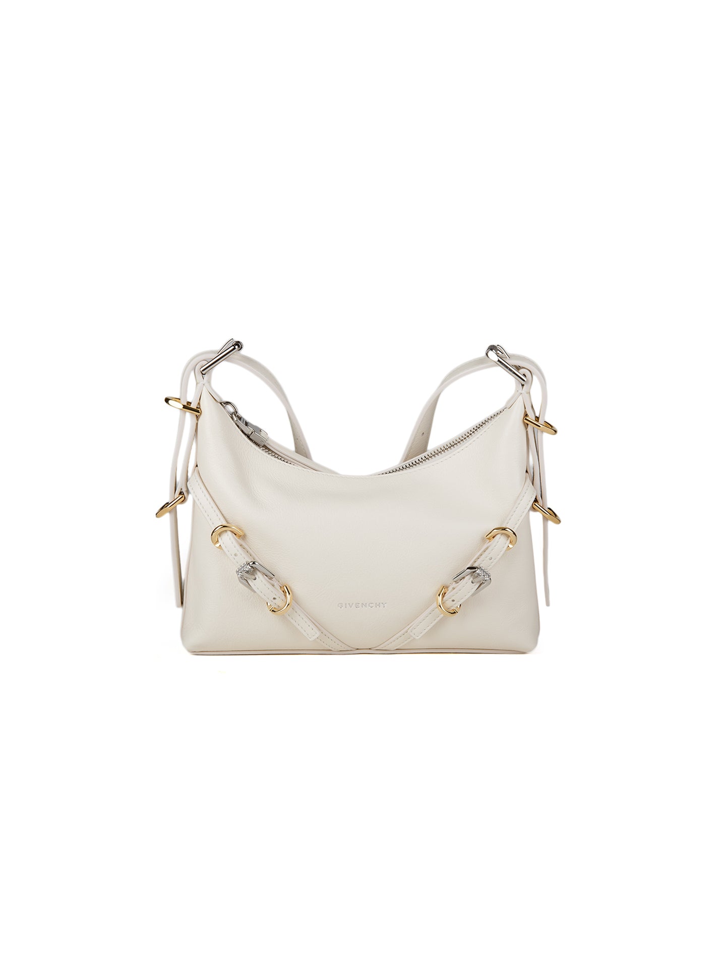Beige Calfskin Shoulder Bag