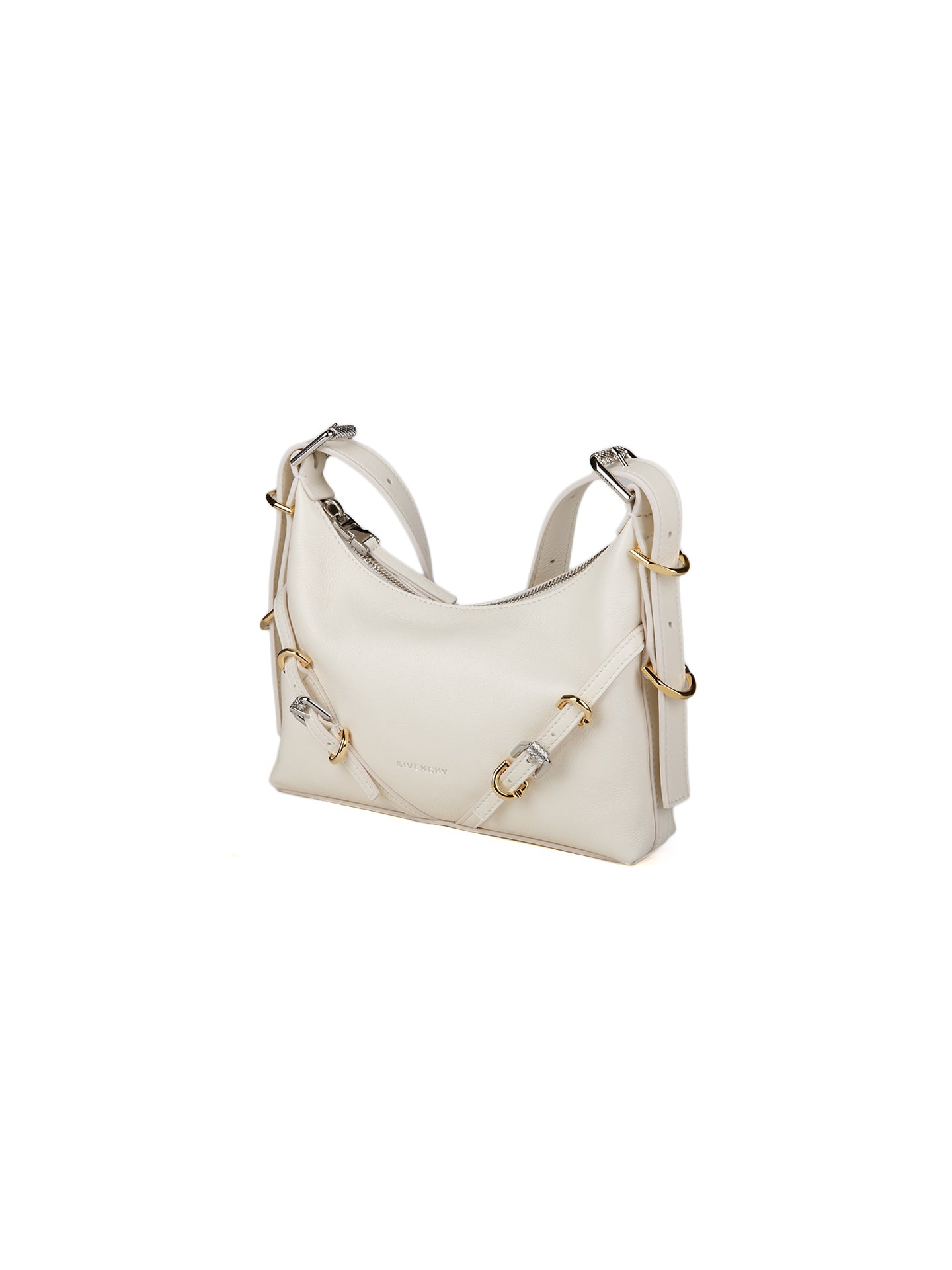 Beige Calfskin Shoulder Bag
