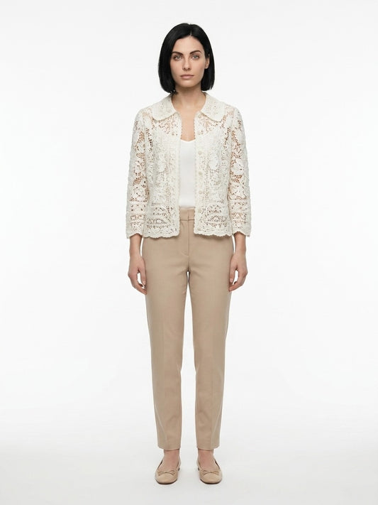 White Cotton Cardigan