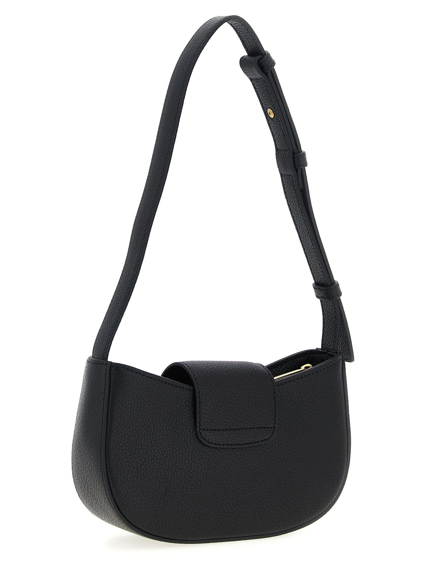 Black Calfskin Shoulder Bag