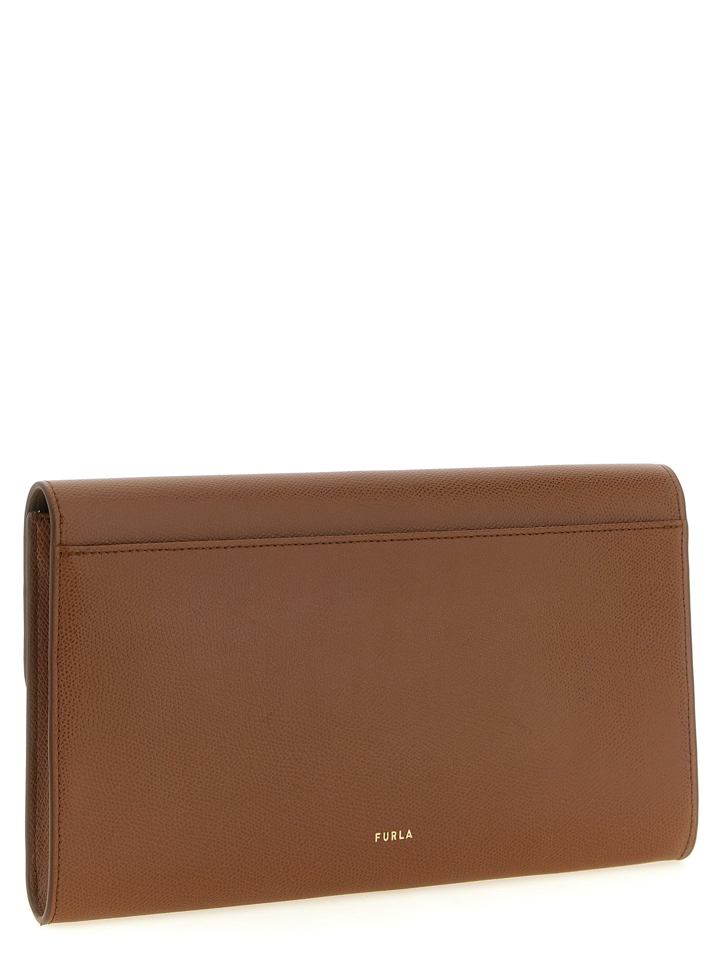 Brown Calfskin Clutch Bag