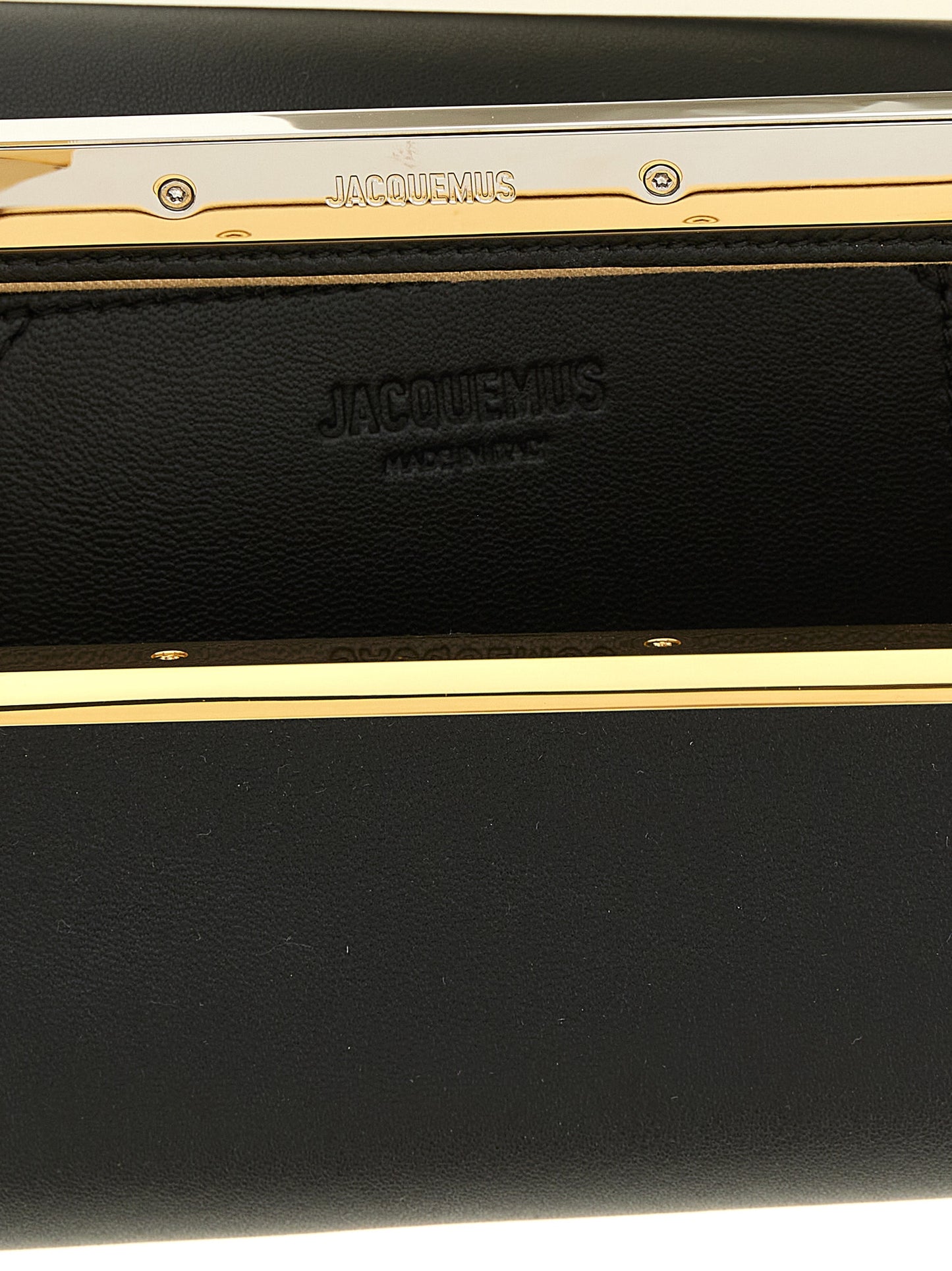 Black Lamb Leather Clutch Bag