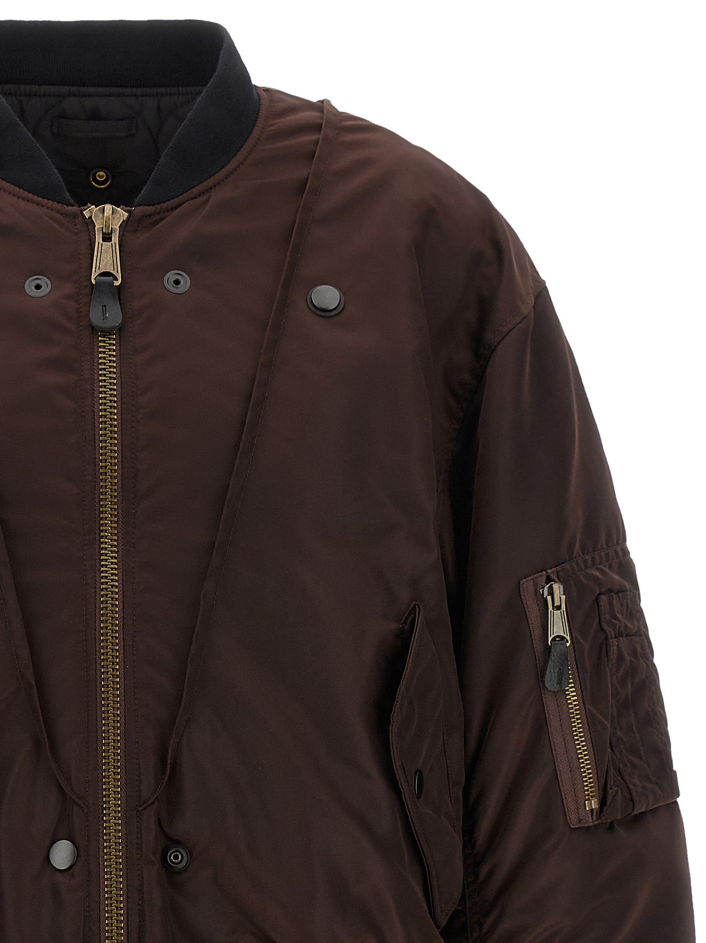 Brown Polyamide Bomber