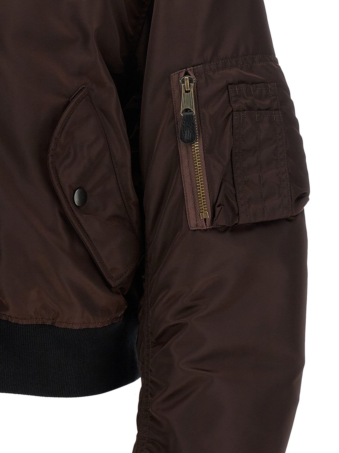 Brown Polyamide Bomber