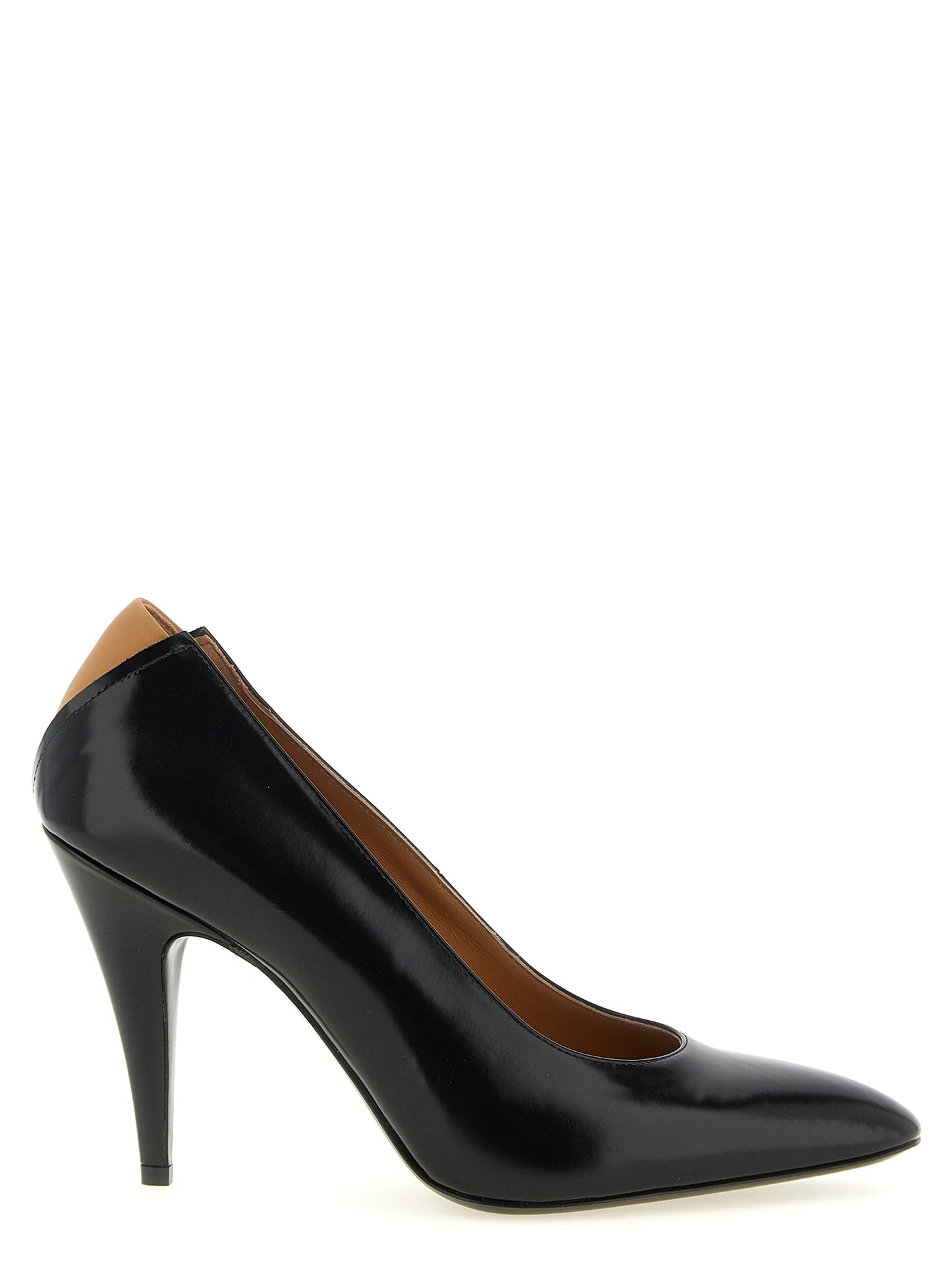 Black Calfskin High Heel Pumps