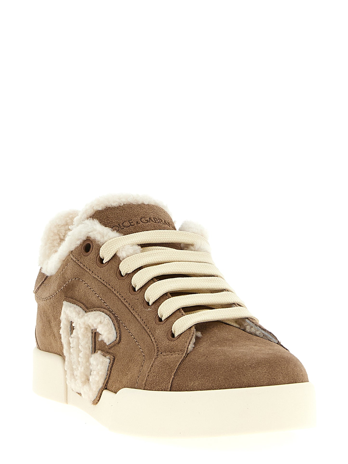 Brown Lambskin Sneakers