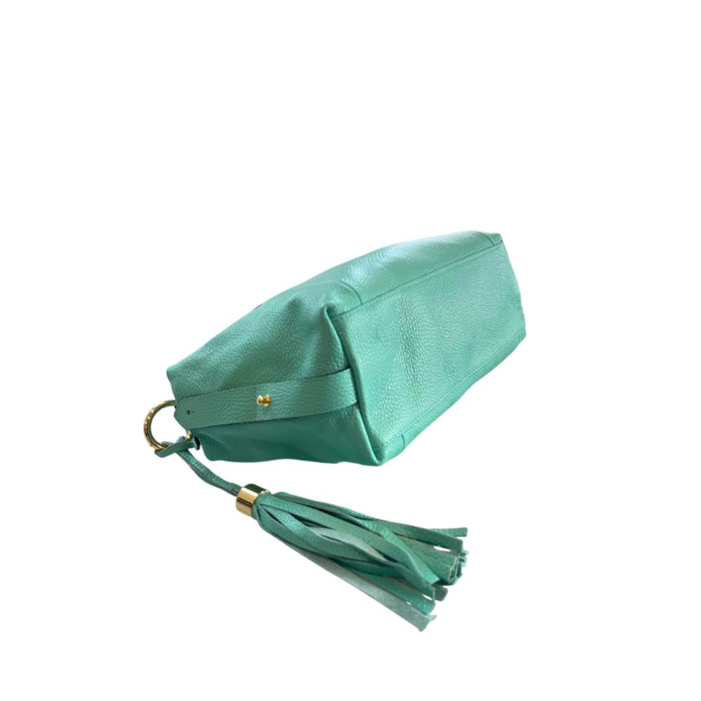 Turquoise Cowhide Handbag