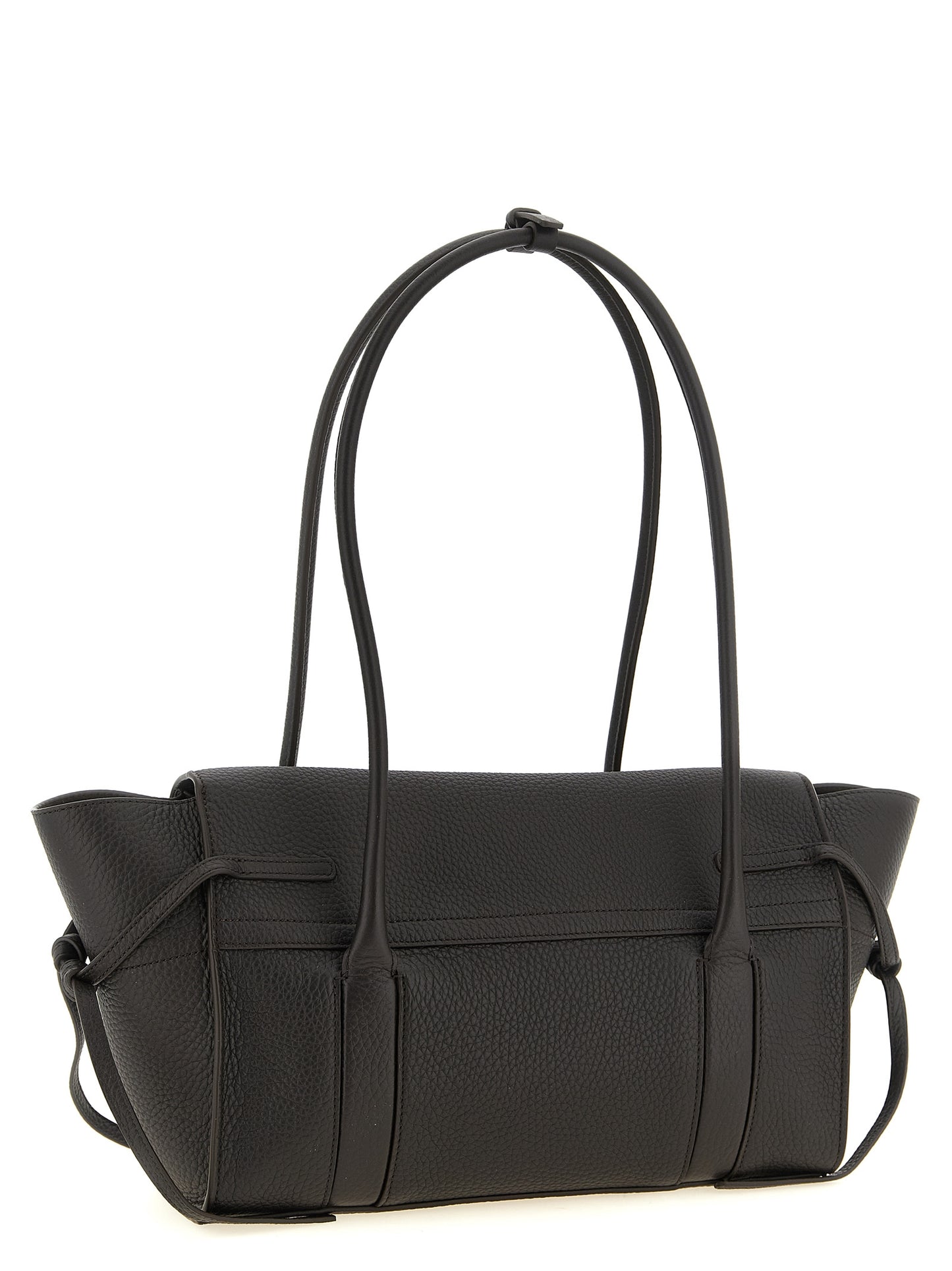 Black Calfskin Shoulder Bag