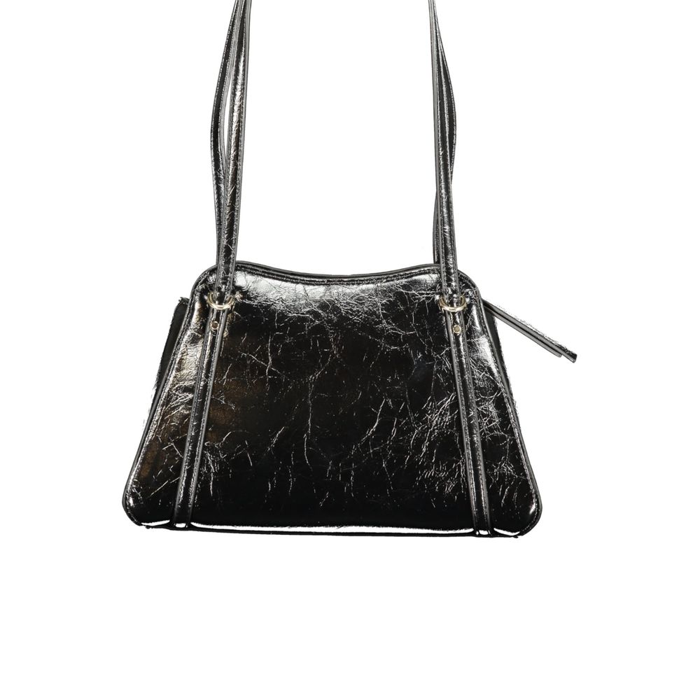 Black Polyurethane Women's Bag