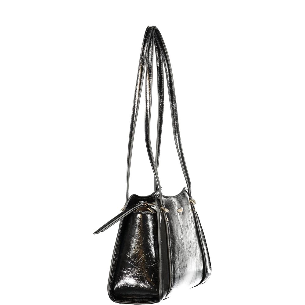 Black Polyurethane Women's Bag