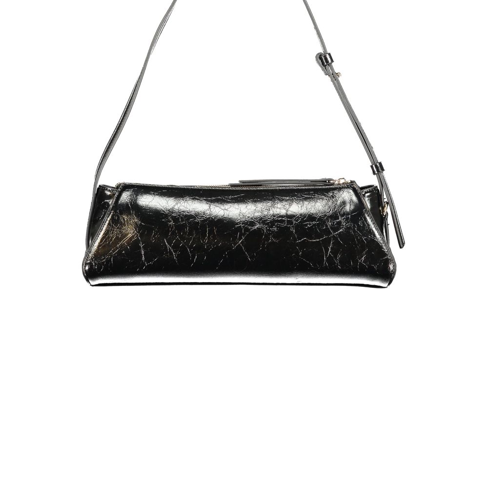 Black Polyurethane Women's Handbag